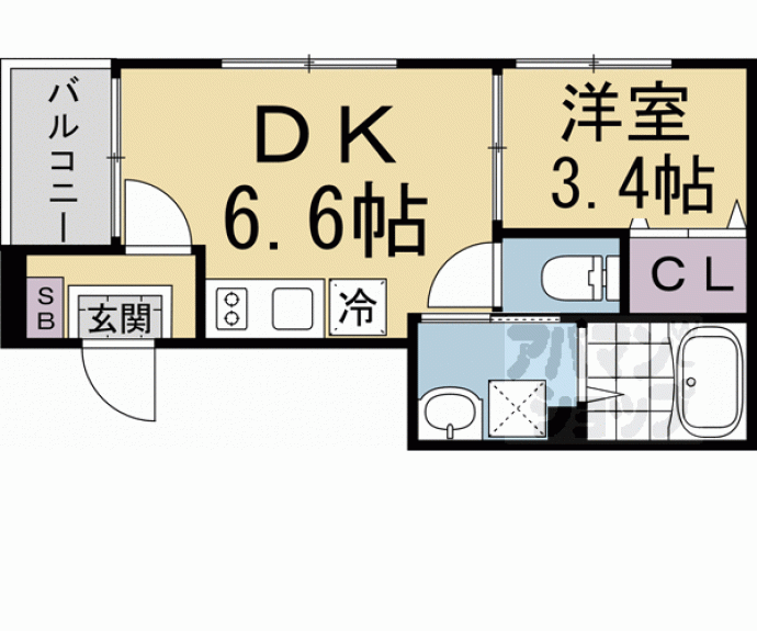 【ハーモニーテラス花園伊町】間取