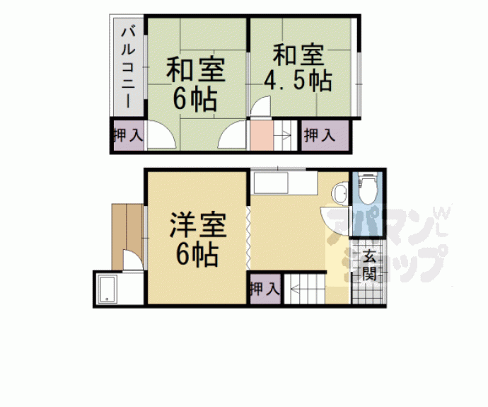 【馬場井料田貸家】間取