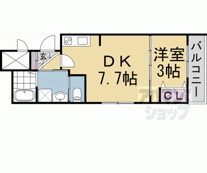 【アドバンスコート五条丹波口】間取