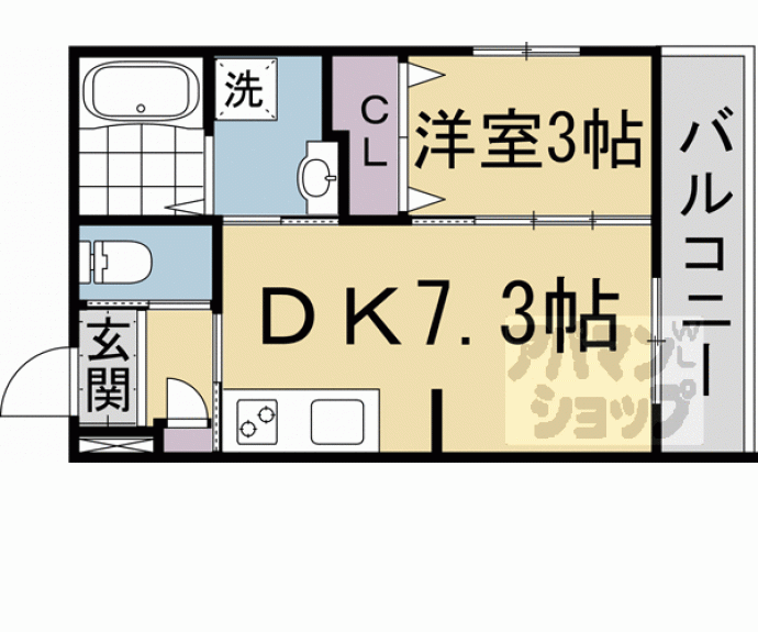 【アドバンスコート五条丹波口】間取