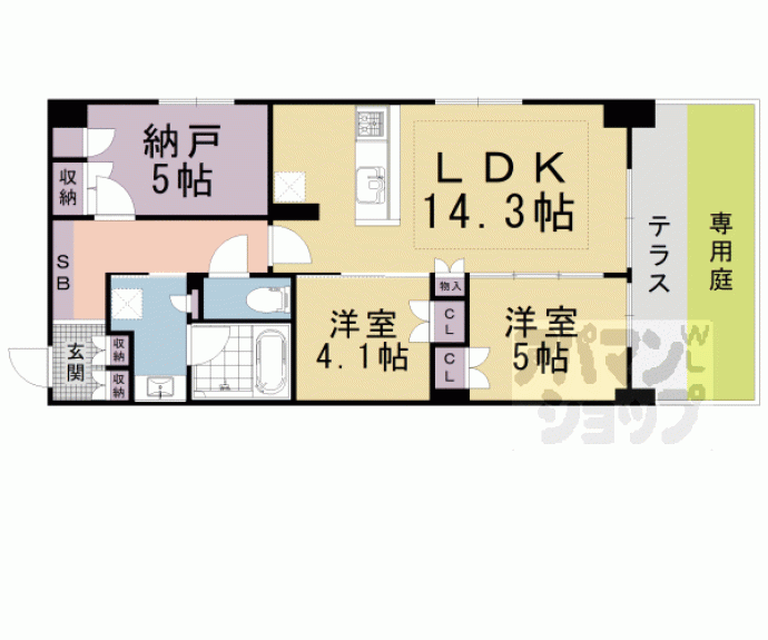 【イニシア京都御所南】間取
