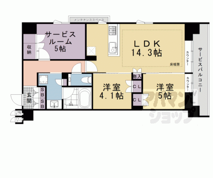 【イニシア京都御所南】間取