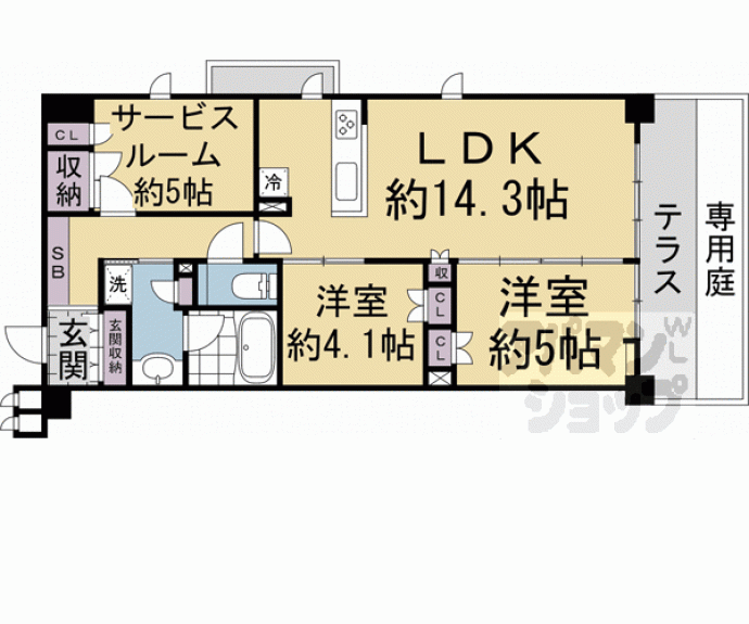 【イニシア京都御所南】間取