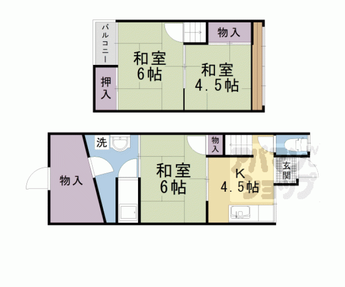 【四ノ宮行者谷貸家】間取