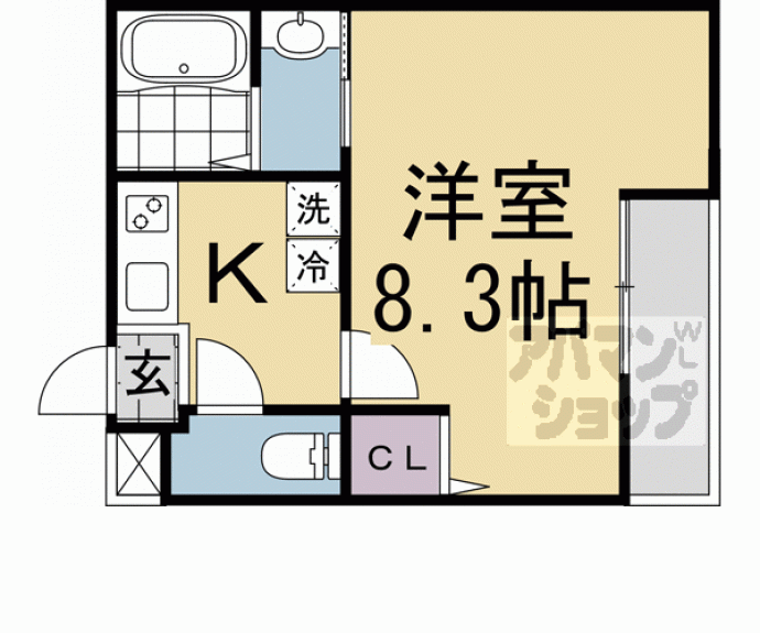 【ＥＮ西ノ京二条】間取