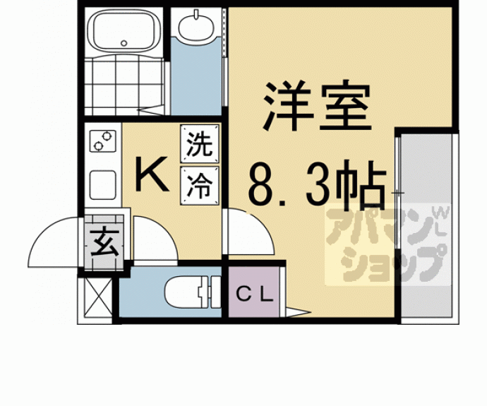 【ＥＮ西ノ京二条】間取