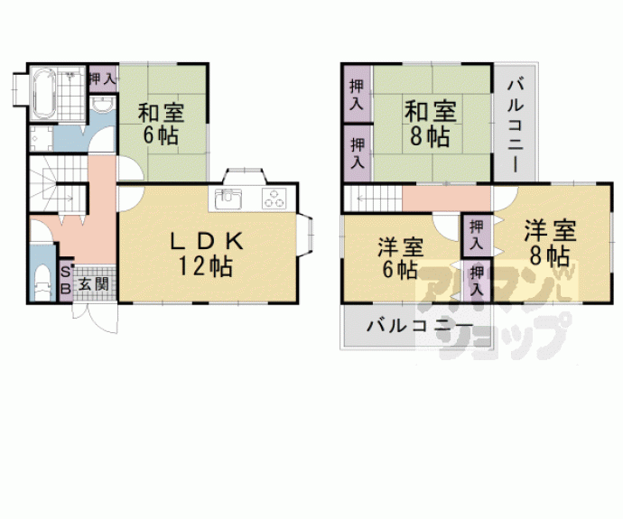 【大江６丁目貸家】間取