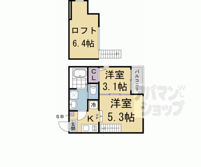 【ハーモニーテラス稲荷悠苑】間取