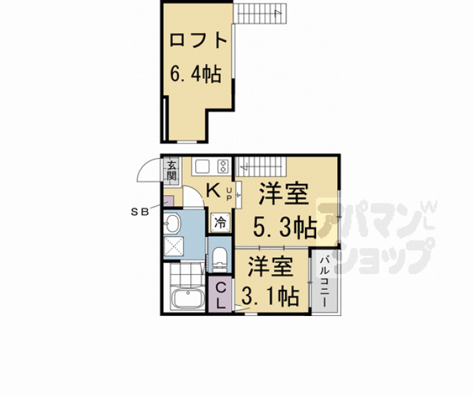 【ハーモニーテラス稲荷悠苑】間取