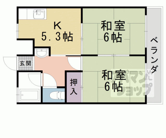【ハイツ千栄Ⅱ】間取