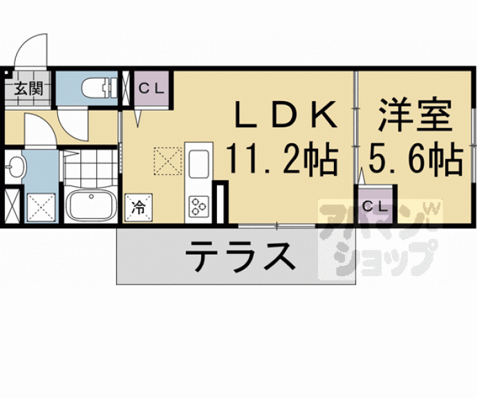 【（仮称）右京区嵯峨野芝野町ハイツ】間取