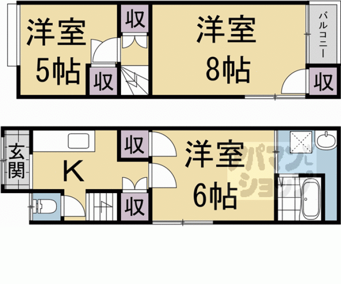 【山ノ内中畑町２９－１４貸家】間取