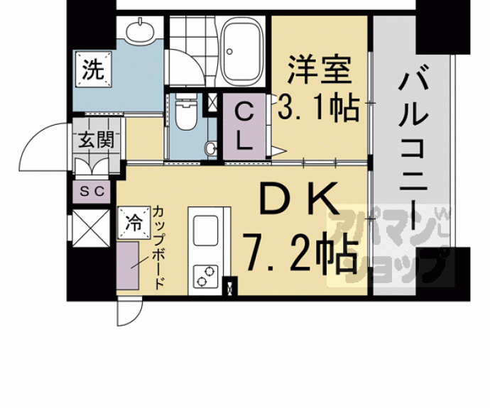 【ＳＴＡＮＤＺ京都二条】間取