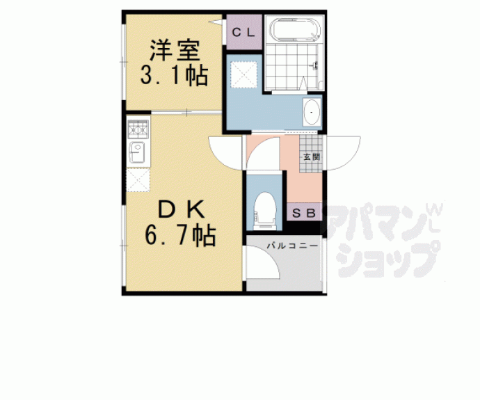 【Ｔｅａ　Ｐａｖｉｌｉｏｎ】間取