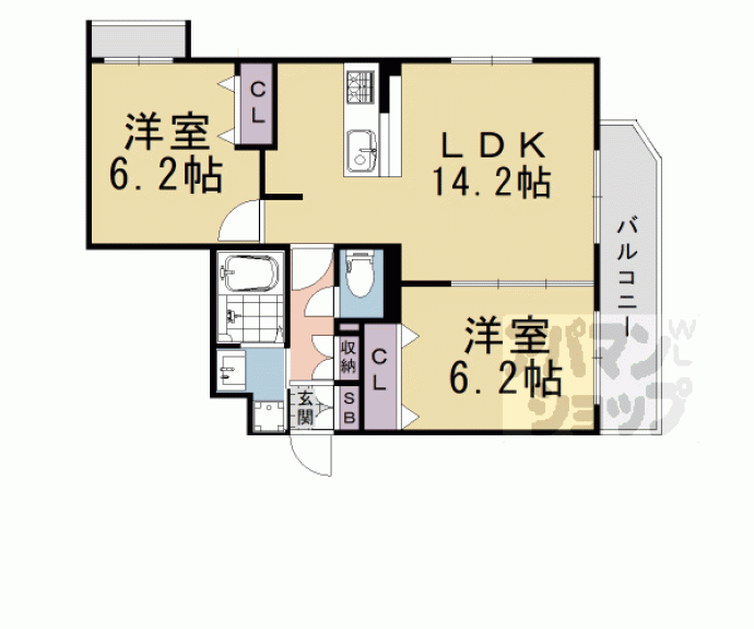 【グランシュ長岡京】間取
