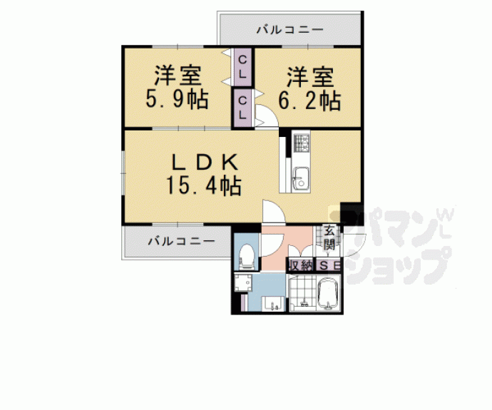 【グランシュ長岡京】間取