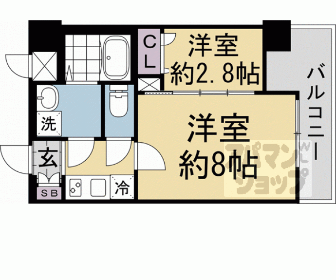 【Ａｓｃｌａｉｒｅ京都西院】間取