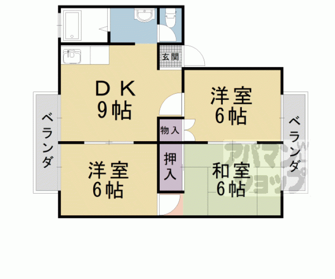 【グリーンレイク堅田 A棟】間取