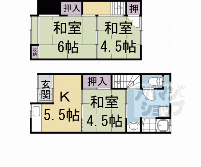 【石田大山町貸家】間取