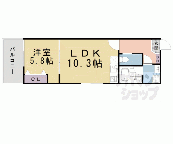 【ジーニアススクエア四条高辻】間取