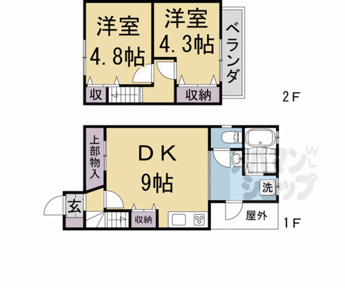 【梅津林口町15-113貸家】間取