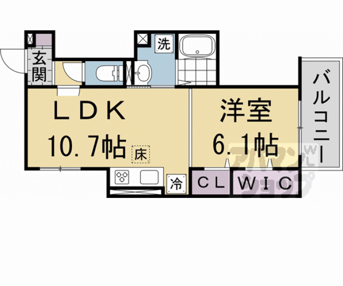 【GRAMM桂北滝川 C棟】間取