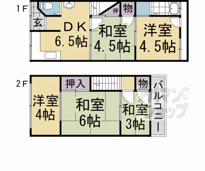 【上賀茂中ノ坂8-4貸家】間取