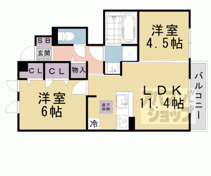 【ｍｉｍｏｓａ　ｓｅｔａ】間取