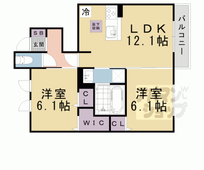 【ｍｉｍｏｓａ　ｓｅｔａ】間取