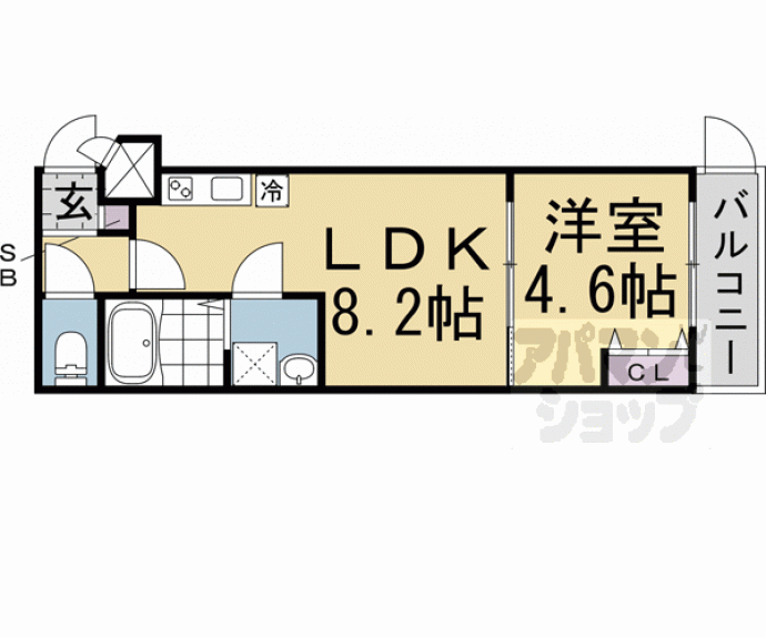 【仮称)桃山水野左近西町新築アパート】間取