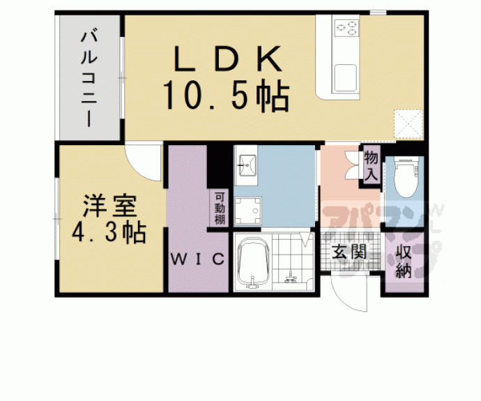 【(仮称)中京区姉小路通堀川東入鍛冶町計画】間取