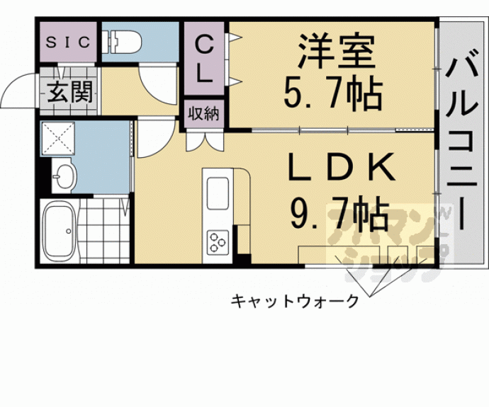 【ＦＯＲＣＥ西院】間取