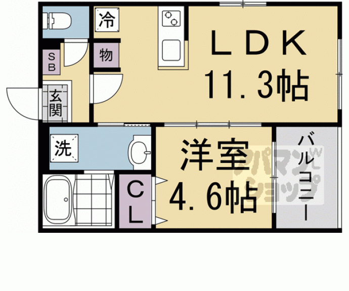 【ボヌール太秦】間取