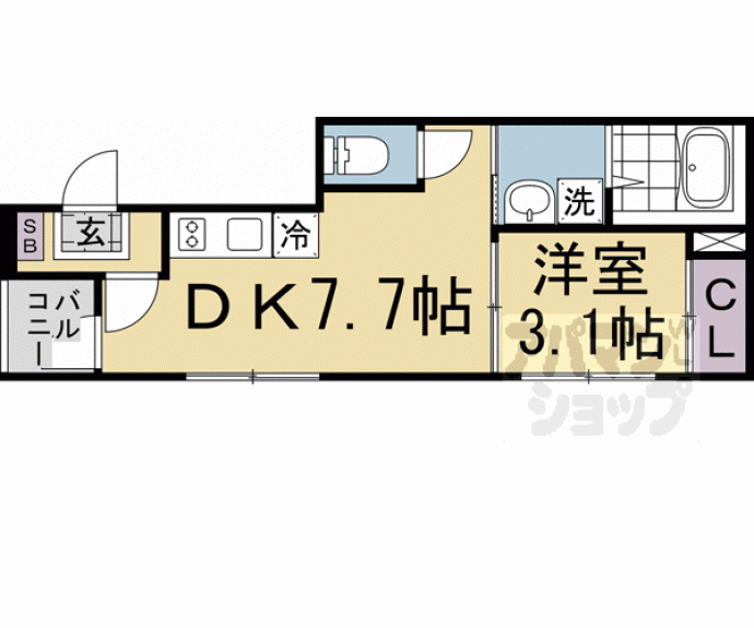 【アミティア円町】間取