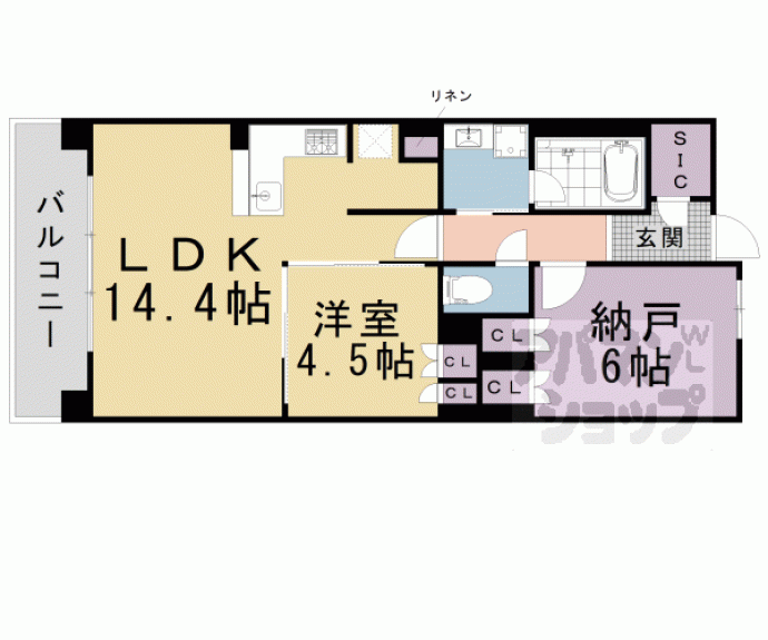 【レジデンス　ザ　京都東山大和大路】間取