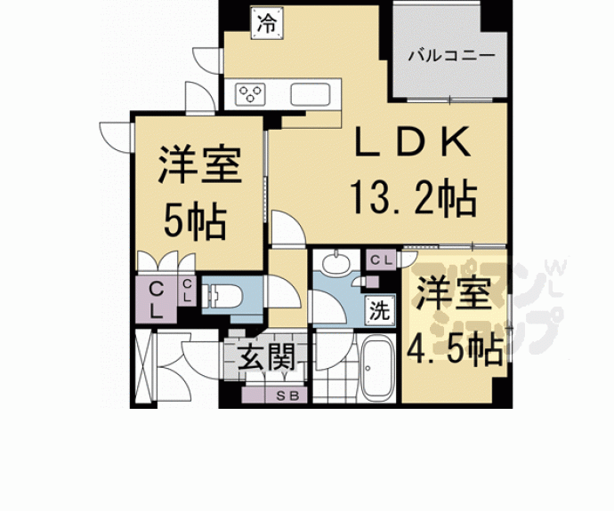 【レジデンス　ザ　京都東山大和大路】間取