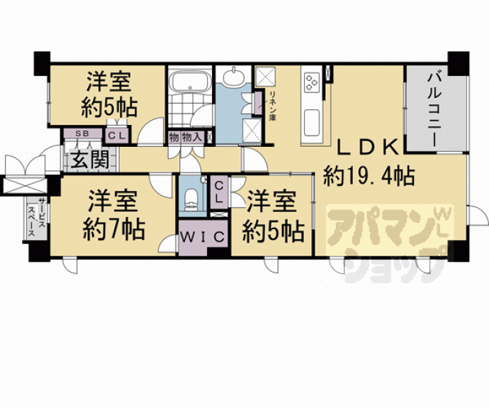 【レジデンス　ザ　京都東山大和大路】間取