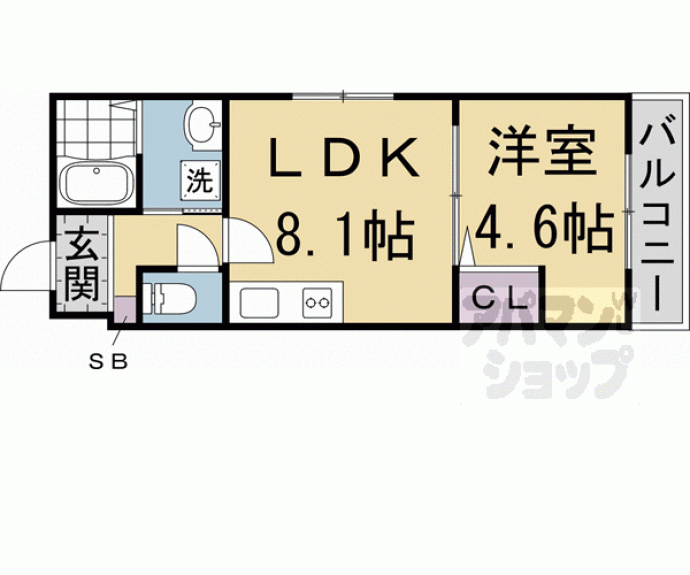 【サクシード伏見京橋 2nd】間取