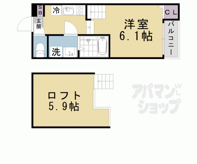 【ハーモニーテラス椥辻中在家町】間取