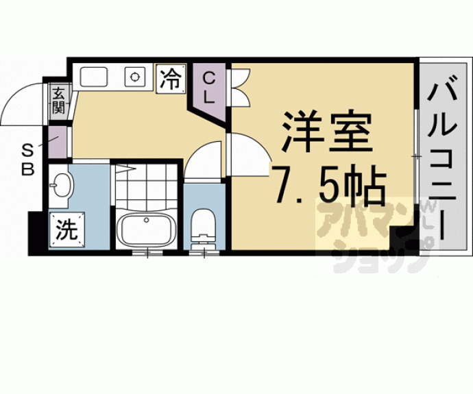 【バウハウス蔦町】間取