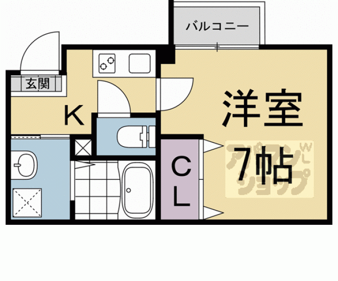 【VEGAS西ノ京 B】間取