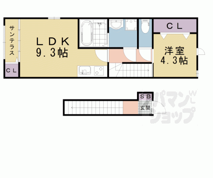 【サンテ　メゾン　ヤナガワ】間取