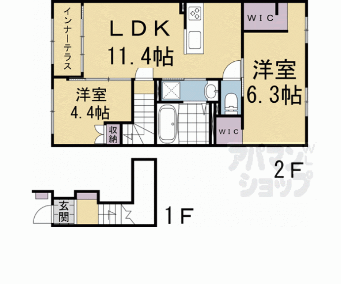 【仮称）城陽市寺田新築アパート】間取