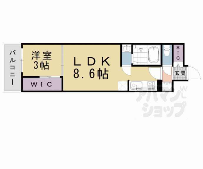 【シエーナグランデ四条烏丸】間取