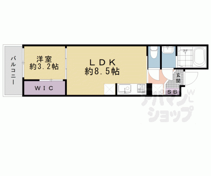 【シエーナグランデ四条烏丸】間取