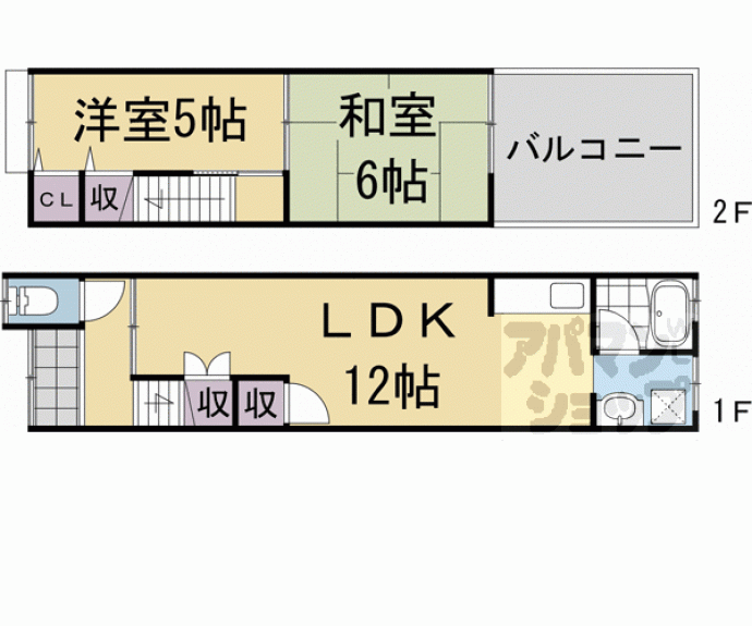 【出羽屋敷町貸家】間取