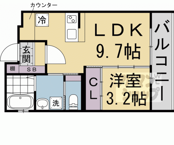 【アドバンス京都リエートⅡ】間取