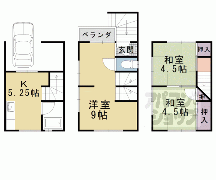 【四ノ宮小金塚貸家】間取
