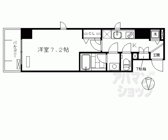 【ベラジオ五条堀川Ⅲ】間取
