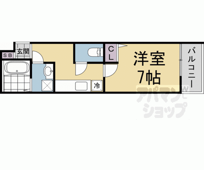 【メゾンドゥース丹波橋】間取